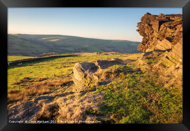 Wingather Rocks Derbyshire Framed Print by Chris Warham