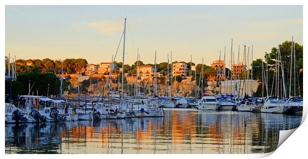  Evening in Porto Cristo Harbour Print by Diana Mower