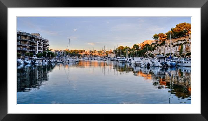 Harbour Sunset Porto Cristo  Framed Mounted Print by Diana Mower