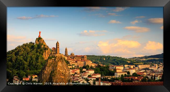Le Puy en Velay Aiguilhe France  Framed Print by Chris Warren