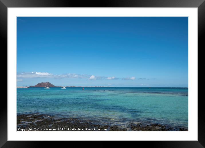 Lobos Island Corralejo Fuerteventura Framed Mounted Print by Chris Warren