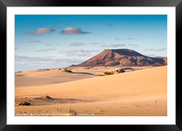 Sand Dunes at Corralejo Fuerteventura Framed Mounted Print by Chris Warren