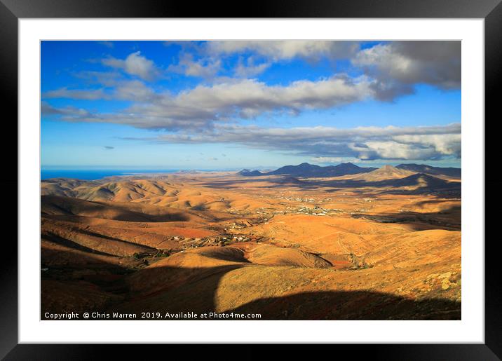 Valle de Santa Ines Betancuria Fuerteventura Framed Mounted Print by Chris Warren