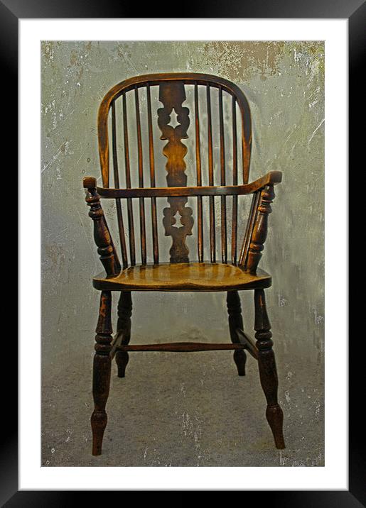 Great Aunt Mary's Chair Framed Mounted Print by Jacqi Elmslie