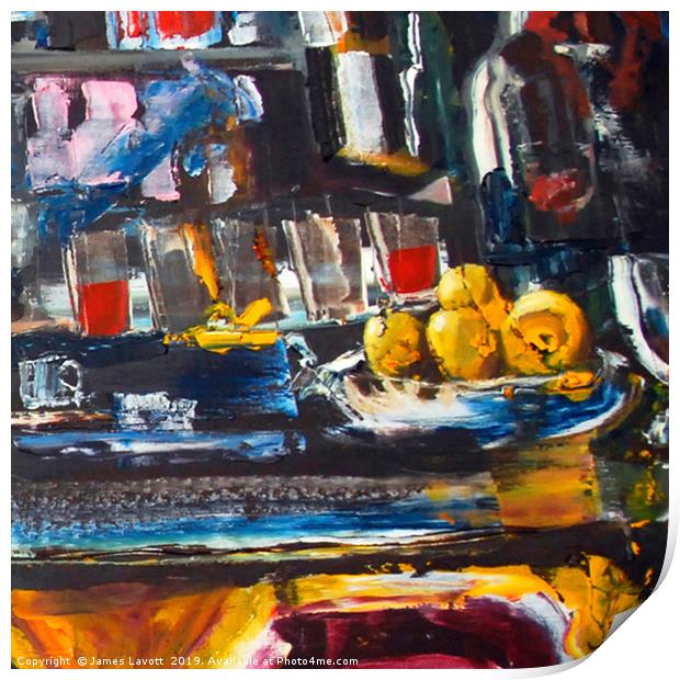 Abstract Fruit Bowl Bar Side Print by James Lavott