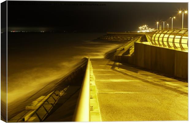 RAILINGS OF SEA  Canvas Print by andrew saxton