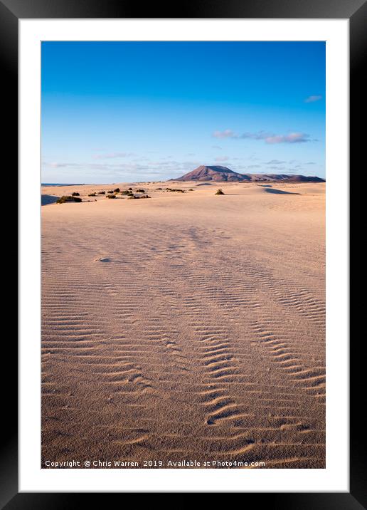 Sand Dunes Corralejo Fuerteventura Framed Mounted Print by Chris Warren