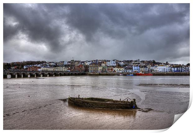 Winters Day At Bideford Print by Mike Gorton
