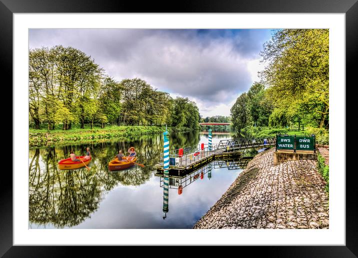 Little Rowers At Bute Park Framed Mounted Print by Steve Purnell
