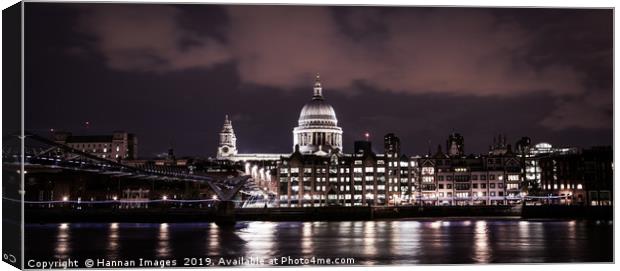 St Paul's by light Canvas Print by Hannan Images