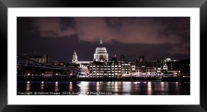 St Paul's by light Framed Mounted Print by Hannan Images