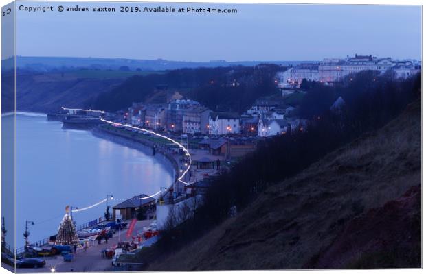FILEY CHRISTMAS Canvas Print by andrew saxton