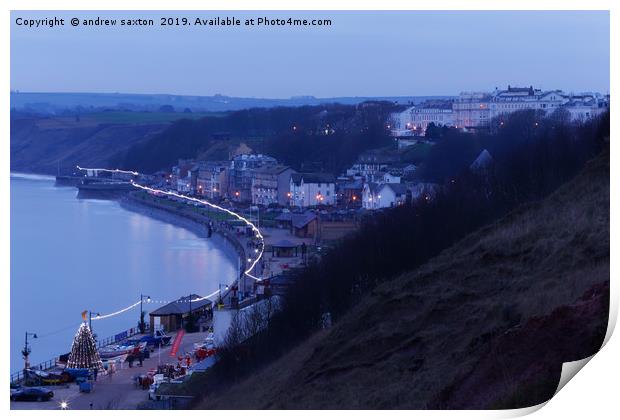 FILEY CHRISTMAS Print by andrew saxton