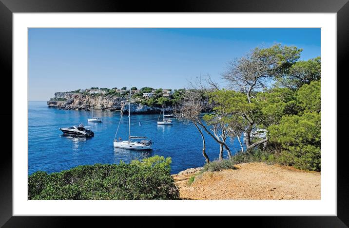  Santanyi Bay Mallorca Framed Mounted Print by Diana Mower