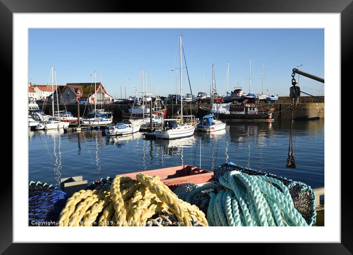 Anstruther harbour , Fife , Scotland in winter Framed Mounted Print by Photogold Prints