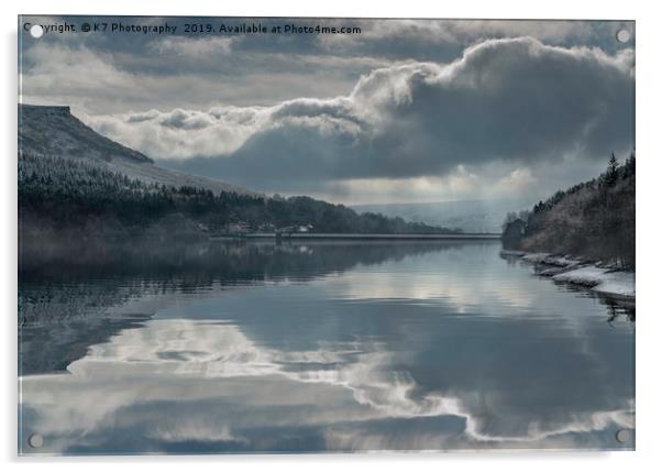 Ladybower Reservoir Reflections Acrylic by K7 Photography