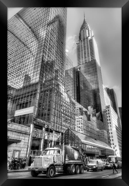 New York Street Scene Framed Print by David Pyatt