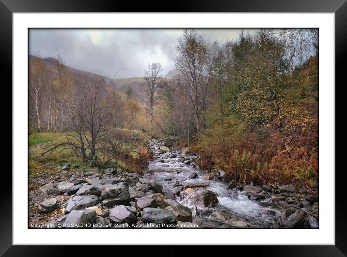 "Autumn mists in Thirlmere" Framed Mounted Print by ROS RIDLEY
