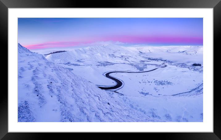Edale Valley Winter Dawn Framed Mounted Print by John Finney