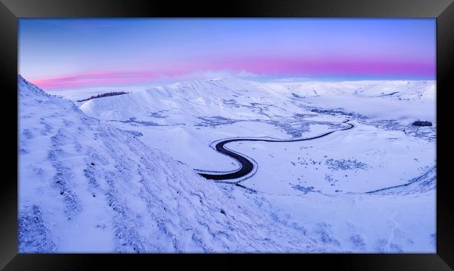 Edale Valley Winter Dawn Framed Print by John Finney