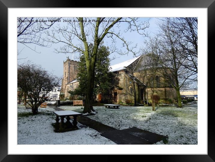 St Chads Church. Poulton le Fylde. Framed Mounted Print by Lilian Marshall