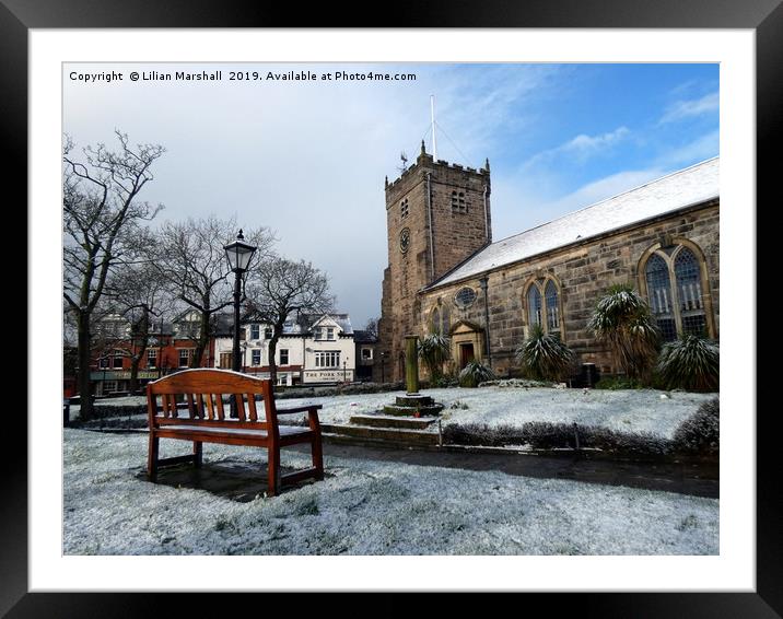 St Chads Church. Poulton le Fylde. Framed Mounted Print by Lilian Marshall