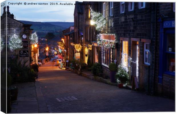 CHRISTMAS SHOPS Canvas Print by andrew saxton
