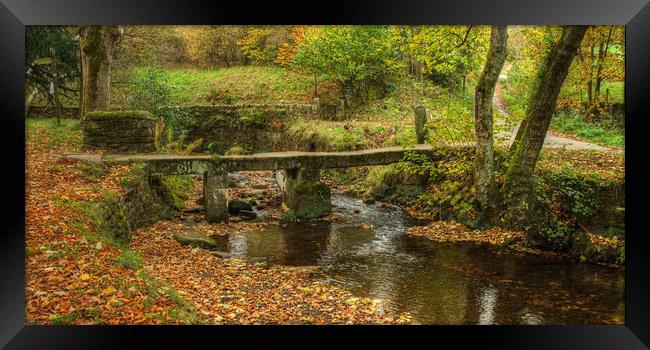 The Ancient Clapper Bridge Wycoller Framed Print by Diana Mower