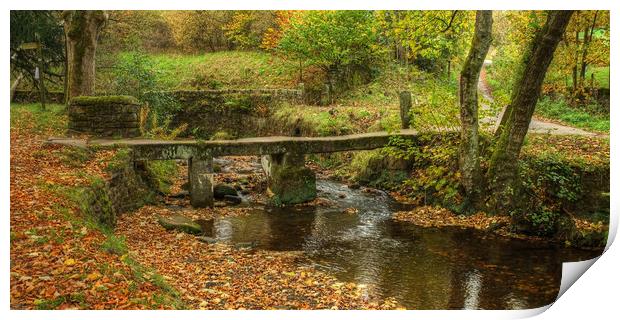 The Ancient Clapper Bridge Wycoller Print by Diana Mower