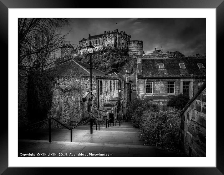Edinburgh Castle Framed Mounted Print by Angela H