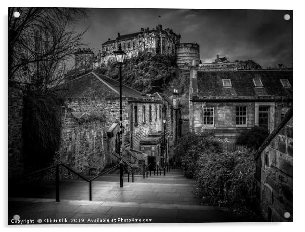 Edinburgh Castle Acrylic by Angela H