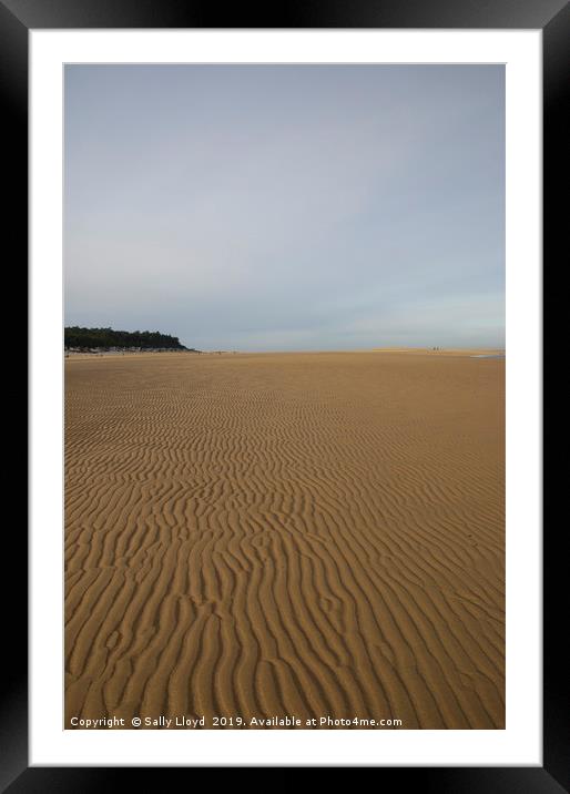 Sand Ripples at Wells-next-the-Sea  Framed Mounted Print by Sally Lloyd