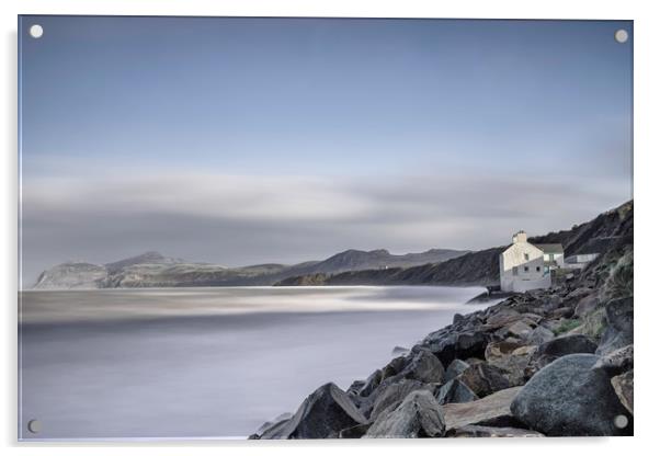 Porth Dinllaen Bay Long Exposure Acrylic by Palombella Hart