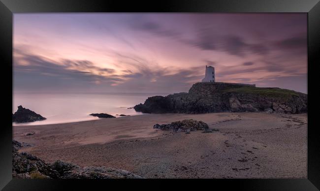 Twr Mawr Lighthouse, An Autumn sunset Framed Print by Palombella Hart
