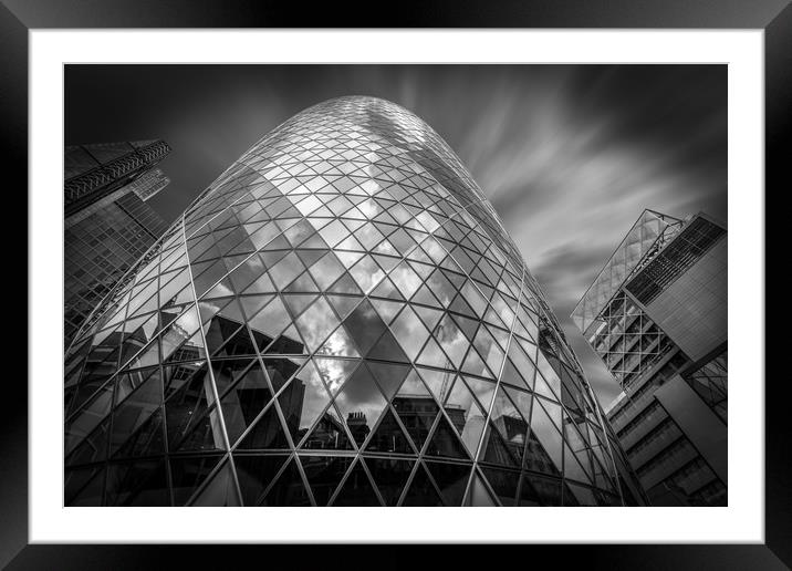 Gherkin Framed Mounted Print by Perry Johnson