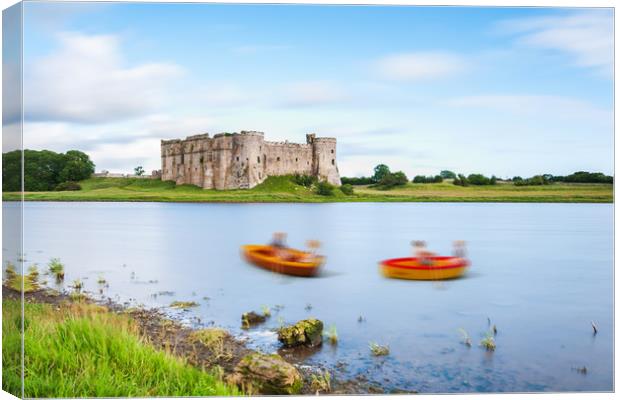 Little People At Carew Castle 2 Canvas Print by Steve Purnell