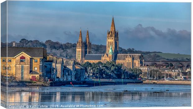 Truro Cathedral Cornwall Canvas Print by kathy white