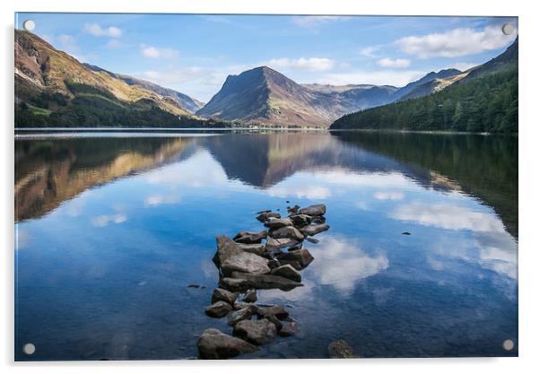 Buttermere and Fleetwith Pike Acrylic by Alf Damp