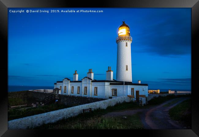 Mull of Galloway lighthouse Framed Print by David Irving