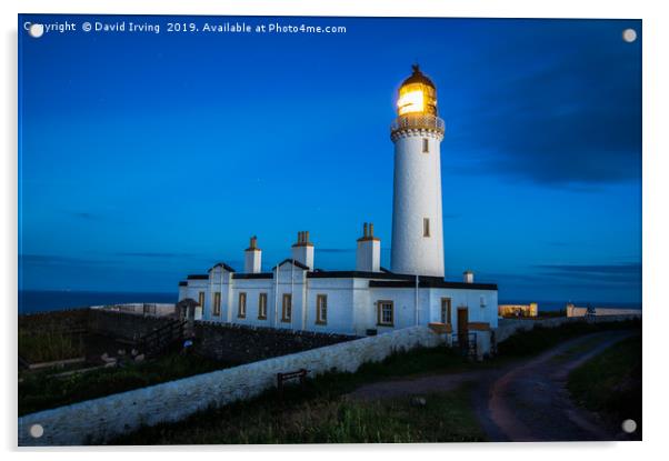 Mull of Galloway lighthouse Acrylic by David Irving