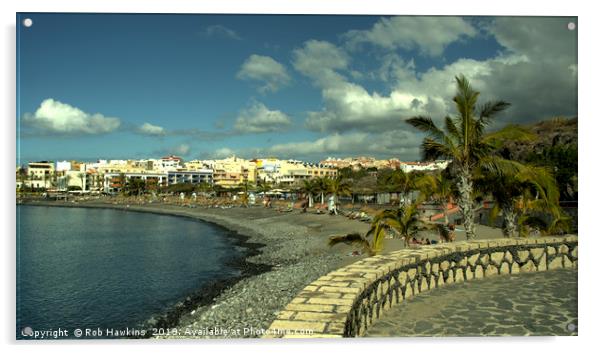 Playa San Juan  Acrylic by Rob Hawkins