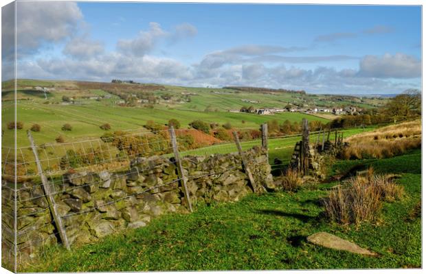 Pennine Hills West Yorkshire Canvas Print by Diana Mower