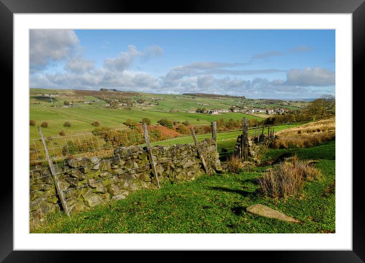 Pennine Hills West Yorkshire Framed Mounted Print by Diana Mower