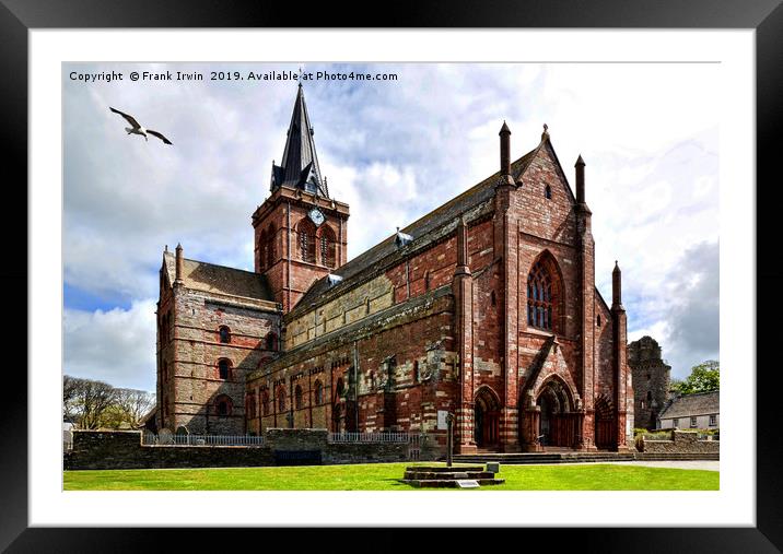 St Magnus, The Uk's northernmost cathedral. Framed Mounted Print by Frank Irwin