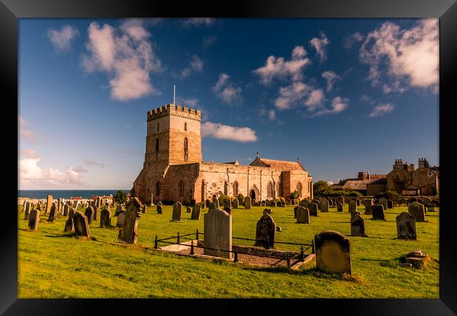 The beautiful Church of St. Aidan, Bamburgh Framed Print by Naylor's Photography