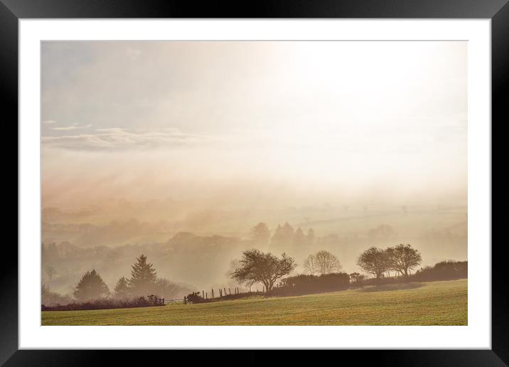 Misty Wales, Pembrokeshire, Wales, UK Framed Mounted Print by Mark Llewellyn