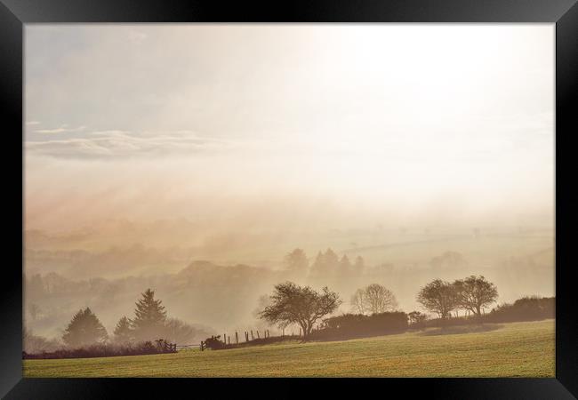 Misty Wales, Pembrokeshire, Wales, UK Framed Print by Mark Llewellyn
