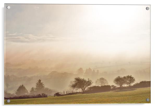 Misty Wales, Pembrokeshire, Wales, UK Acrylic by Mark Llewellyn