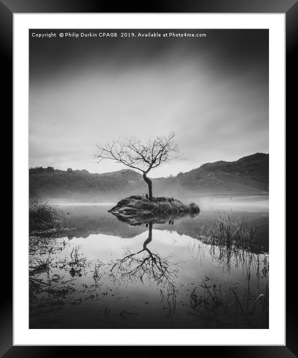 Rydal Water In The Mist Framed Mounted Print by Phil Durkin DPAGB BPE4