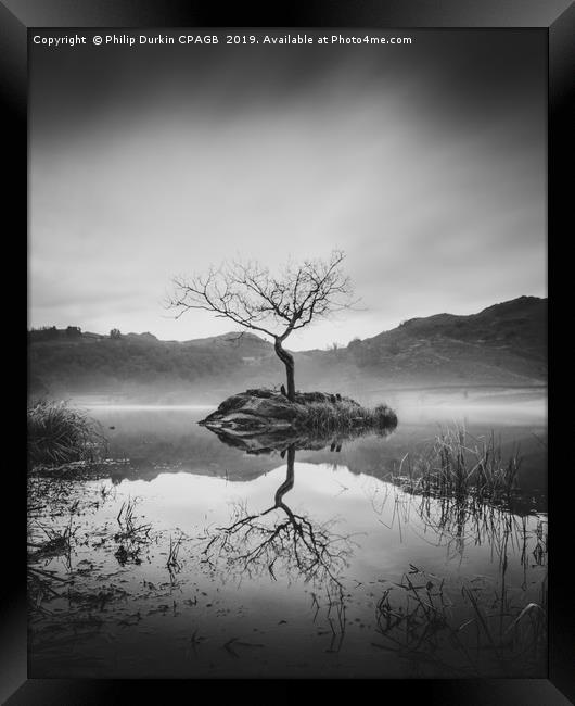 Rydal Water In The Mist Framed Print by Phil Durkin DPAGB BPE4